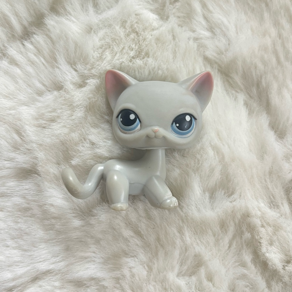 ♡ Littlest Pet Shop Shorthair Grey Cat #246